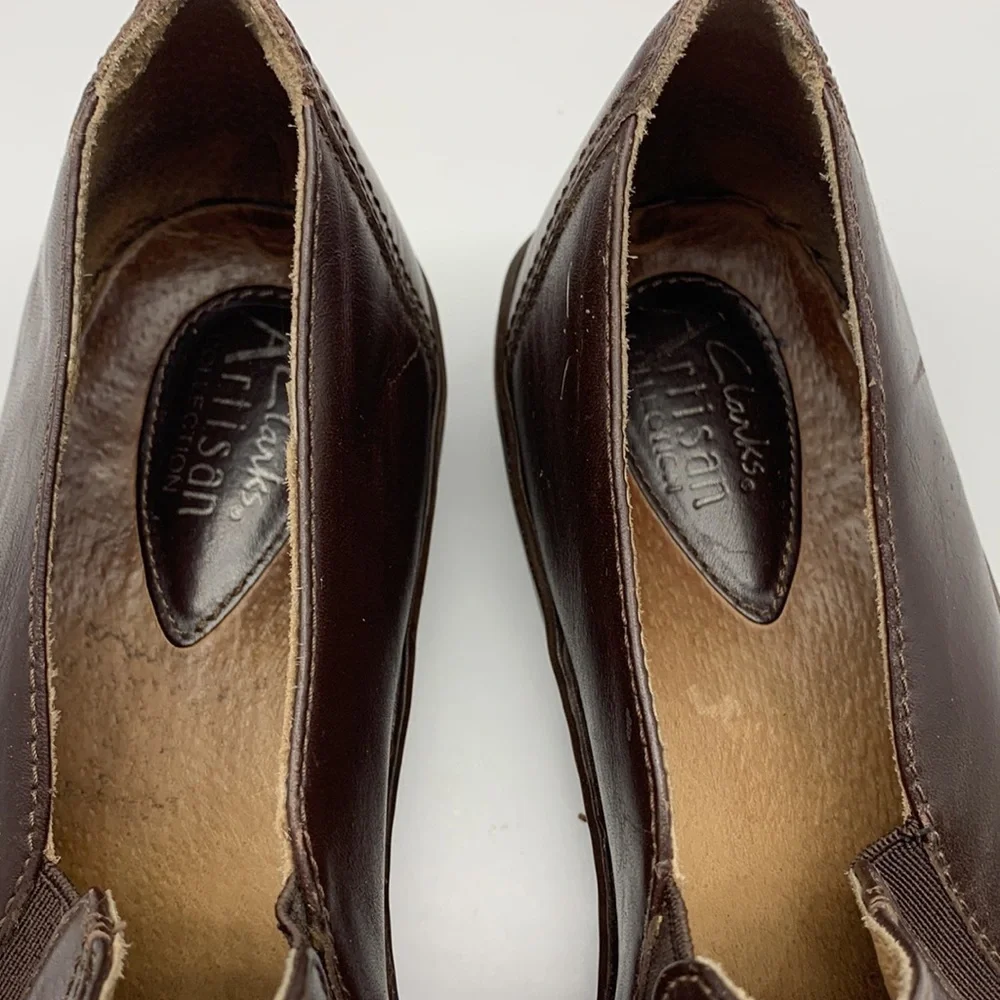 Clarks Artisan Brown Leather Loafers size 9.5M